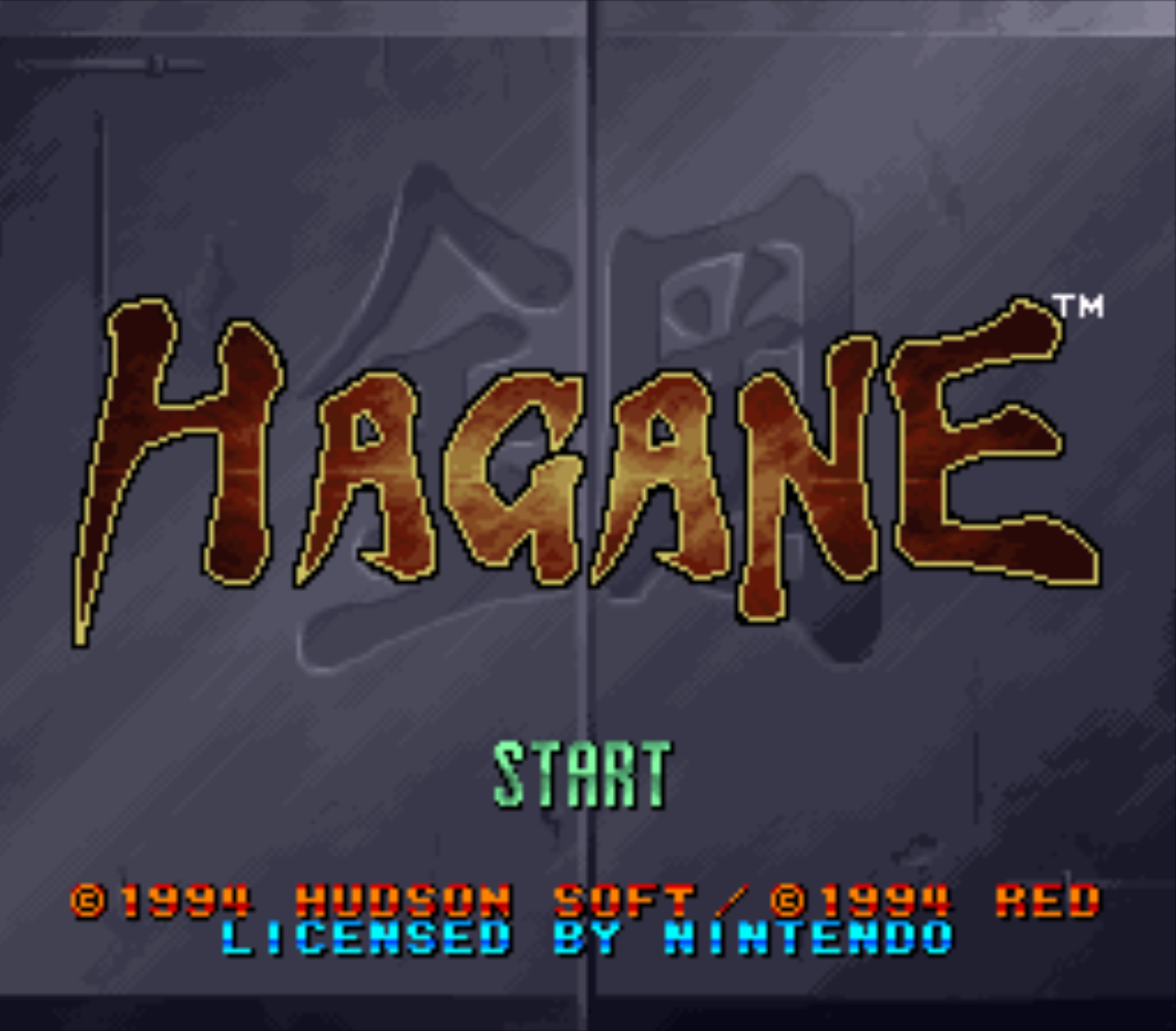 Hagane The Final Conflict Title Screen
